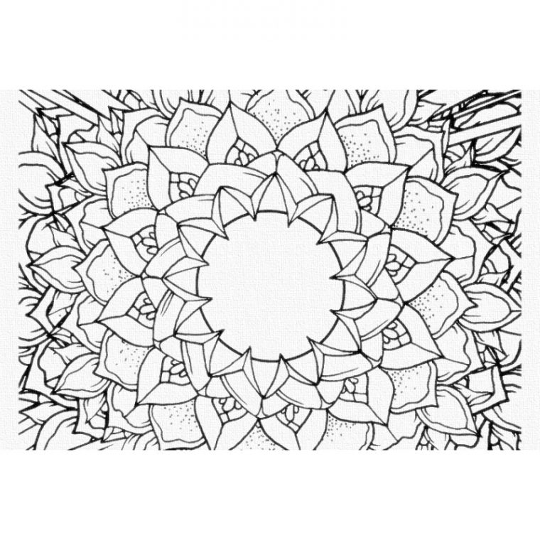 Coloriage Adulte Mandala Floral En 20 X 20Cm – Les Papiers De Lucas pour Coloriage Mandala Japonais