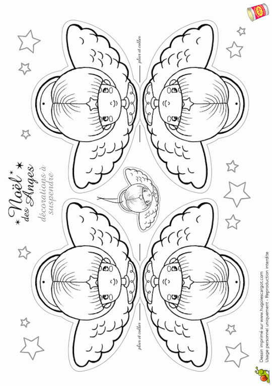 Coloriage Anges De Noel Decorations | Coloriage Noel, Anges De Noël à Hugo L&#039;Escargot 4 Coloriage