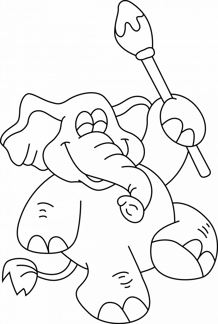 Coloriage - Animaux : Eléphant 02 - 10 Doigts serapportantà Coloriage Animaux 10 Ans