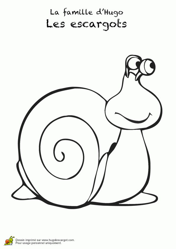 Coloriage Animaux Gasteropodes Escargots 02 Sur Hugolescargot avec Hugo L&#039;Escargot 7 Ans