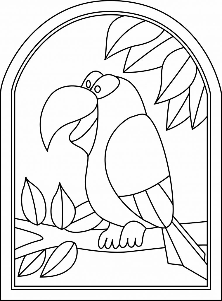 Coloriage – Animaux : Toucan 01 – 10 Doigts pour Coloriage Animaux 10 Ans