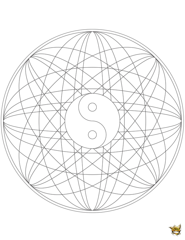 Coloriage : Atome Zen Mandala concernant Jeux De Coloriage Mandala Pour Jouer