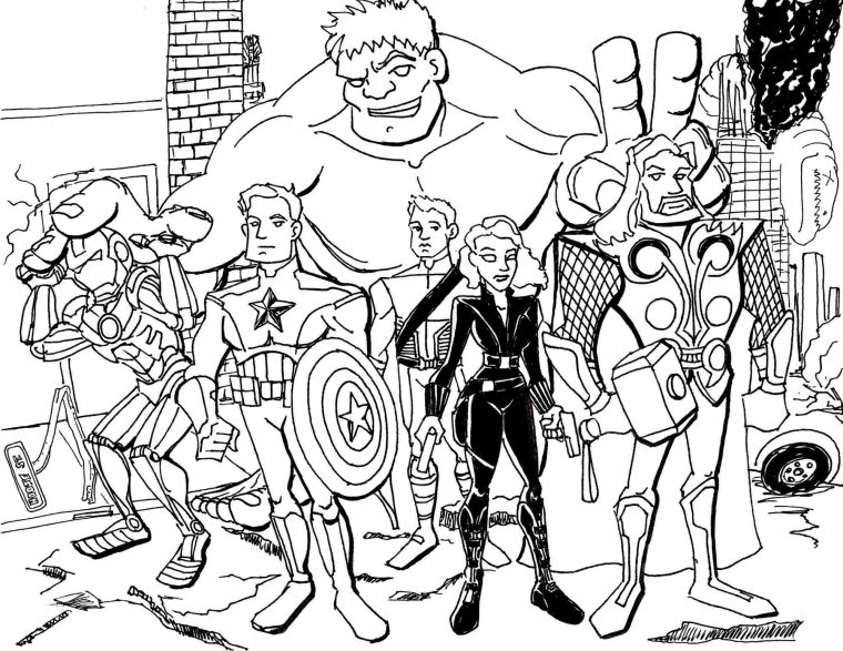 Coloriage Avengers #74212 (Super-Héros) – Album De Coloriages pour Dessin A Colorier Avengers