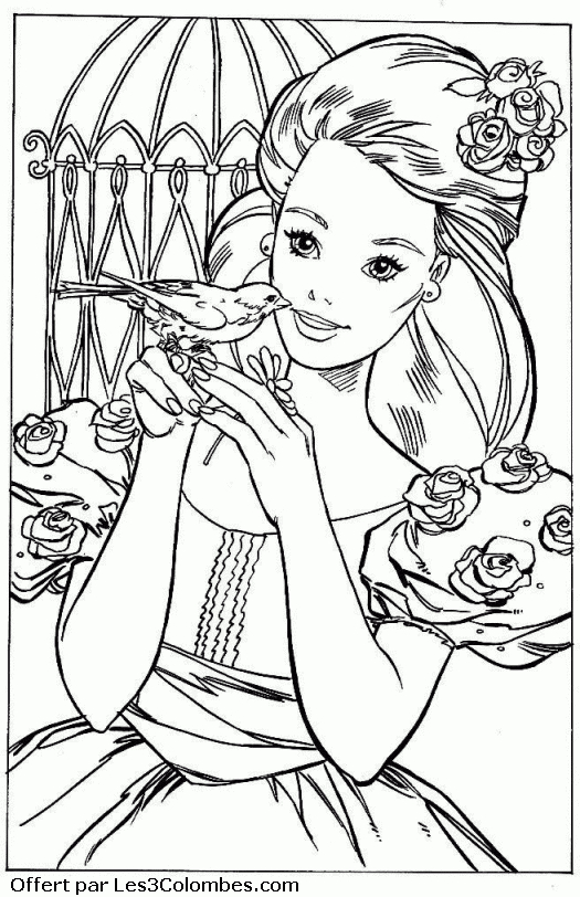 Coloriage Barbie 100 – Coloriage En Ligne Gratuit Pour Enfant intérieur Coloriage En Ligne Cours Gratuit