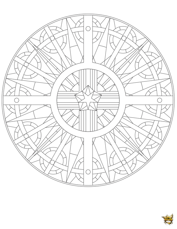 Coloriage : Beau Vitrail Mandala encequiconcerne Jeux De Coloriage Mandala Pour Jouer