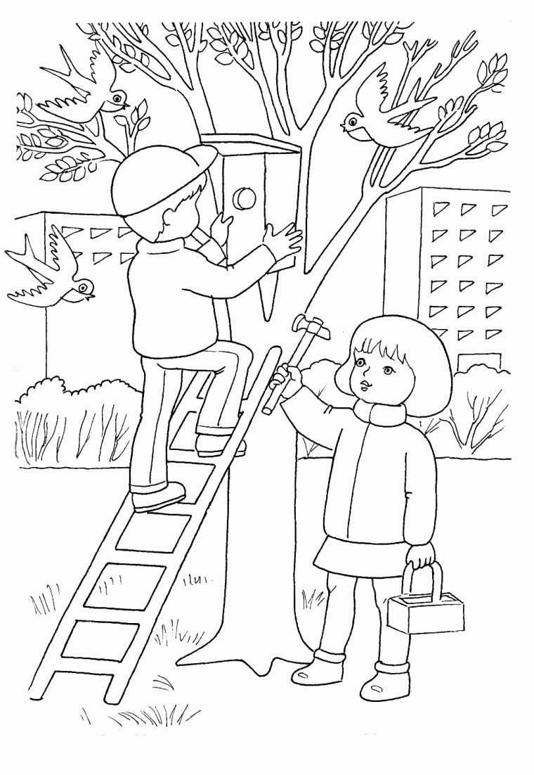 Coloriage – Birdhouse Sur Un Arbre avec Image A Colorier Dune Feuille D'Acrable Coloriage – Birdhouse Sur Un Arbre avec Image A Colorier Dune Feuille D'Acrable