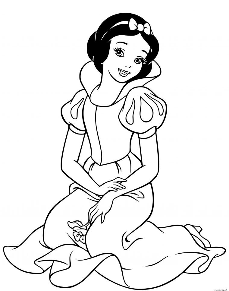 Coloriage Blanche Neige Du Film Blanche Neige Et Les Sept Nains Adapte avec Dessin A Imprimer De Disney