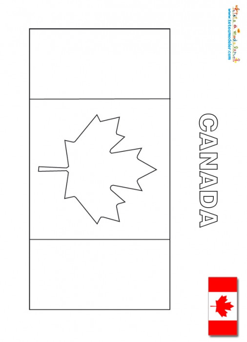 Coloriage Canada Facile Dessin Gratuit À Imprimer intérieur Drapeaur Du Canada En Coloriage