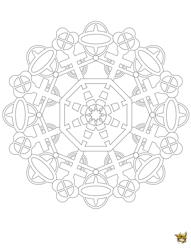 Coloriage Church Mandala Sur Ludinet.fr concernant Jeux De Coloriage Mandala Pour Jouer