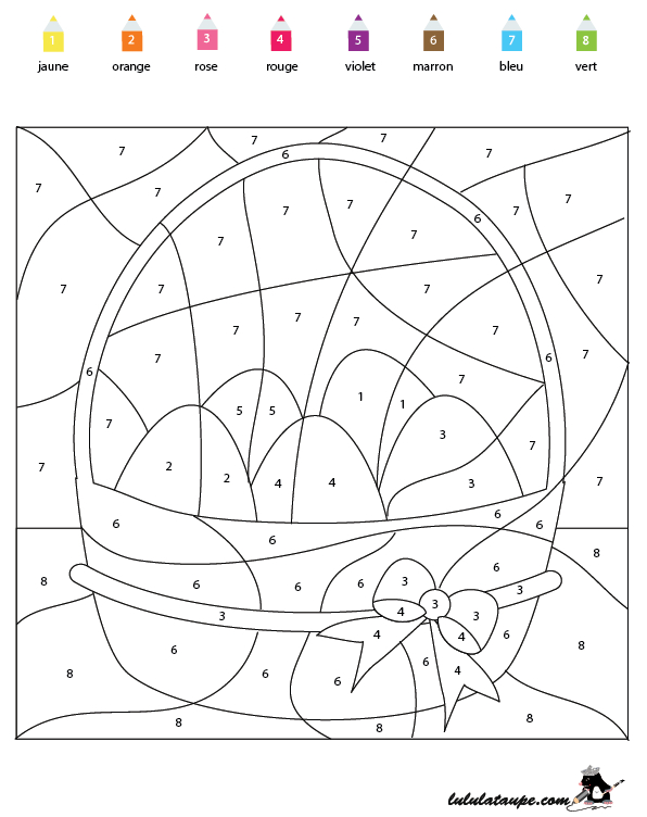 Coloriage Codé ; De 1 À 8 – Lulu La Taupe, Jeux Gratuits Pour Enfants dedans Coloriage Animaux 8 Ans