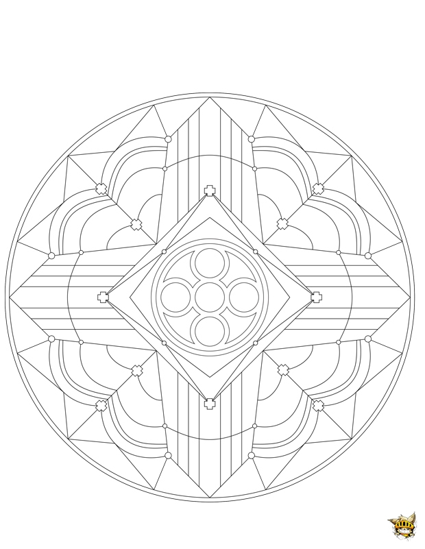 Coloriage : Croix Chrétienne Mandala à Jeux De Coloriage Mandala Pour Jouer