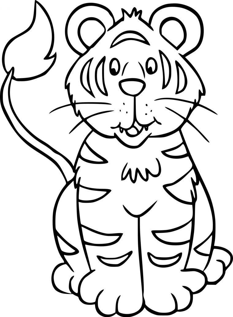 Coloriage De Bébé Tigre À Imprimer Sur Coloriage De pour Dessin De Tigre A Colorier Et A Imprimer