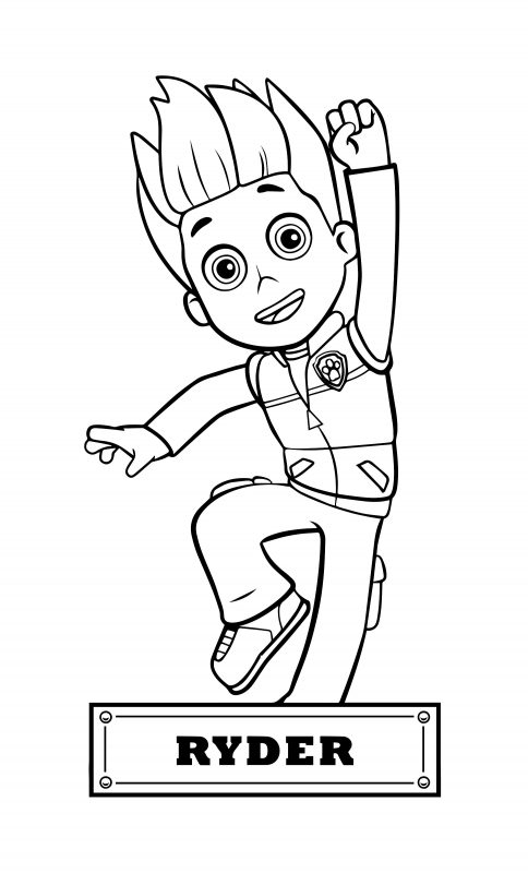 Coloriage De Ryder À Colorier – La Pat' Patrouille à Dessin De La Pat Patrouille Colorier