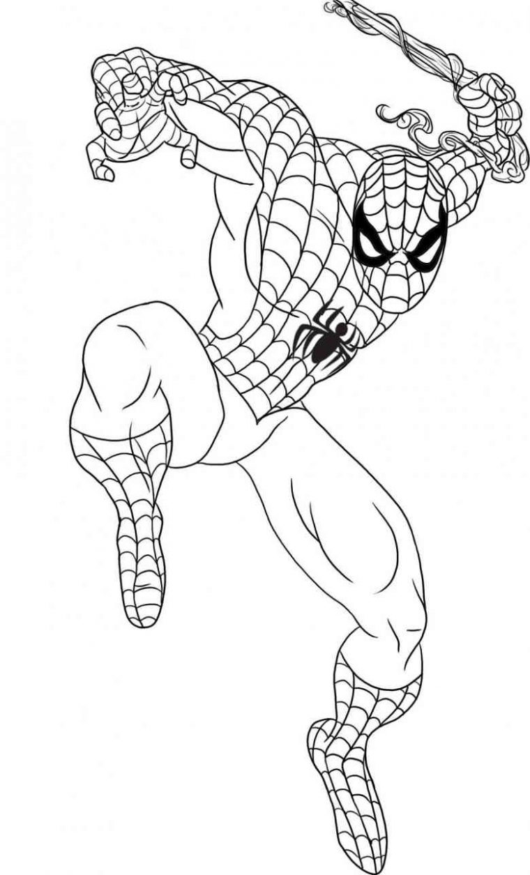 Coloriage De Spiderman À Colorier Pour Enfants – Coloriage Spiderman intérieur Dessin Spiderman Facile A Colorier