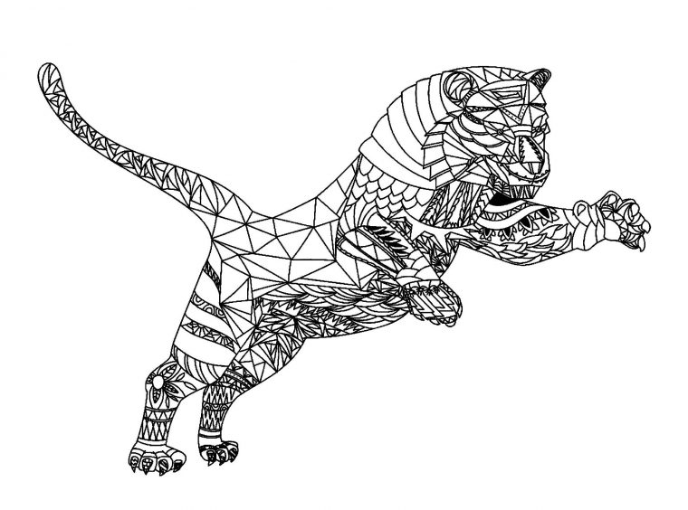 Coloriage De Tigre À Imprimer Gratuitement – Coloriage De Tigres concernant Coloriage 0 Imprimer Animaux
