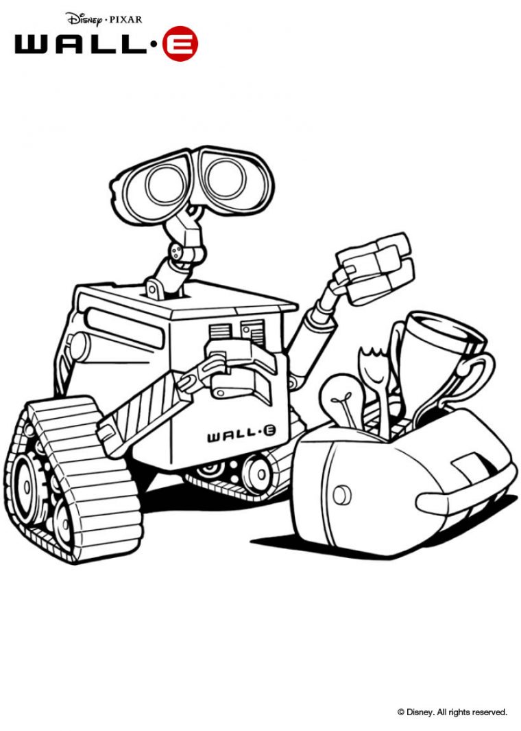 Coloriage De Wall E À Imprimer – Coloriage Wall-E – Coloriages Pour Enfants encequiconcerne Dessin De Robot A Colorier Et A Imprimer