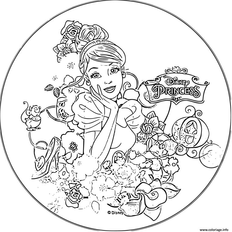 Coloriage Disney Princesse Cendrillon 1950 Dessin Princesse Disney À pour Coloriage Magique Disney À Imprimer