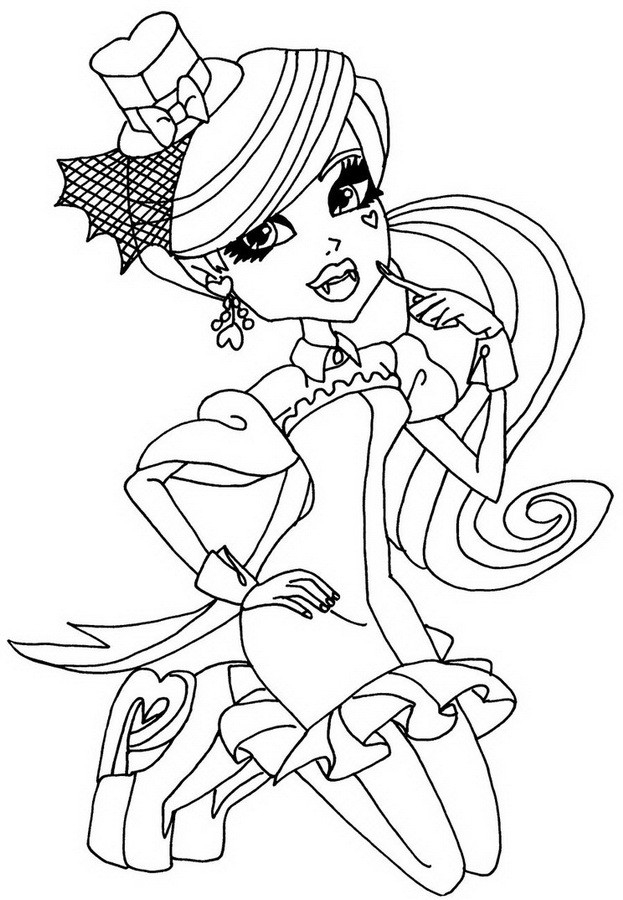 Coloriage Draculaura Facile Dessin Gratuit À Imprimer serapportantà Dessin À Colorier Facile