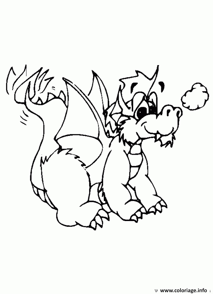 Coloriage Dragon 293 Dessin Dragon À Imprimer intérieur Dragon Coloriage Magique