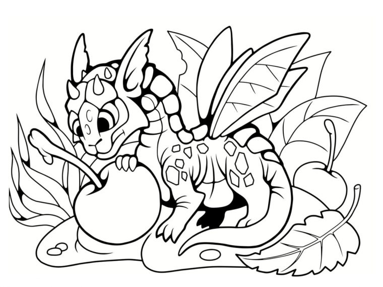 Coloriage Dragon : 40 Dessins À Imprimer Gratuitement intérieur Dessin A Colorier Facile Qui Crache Du Feu