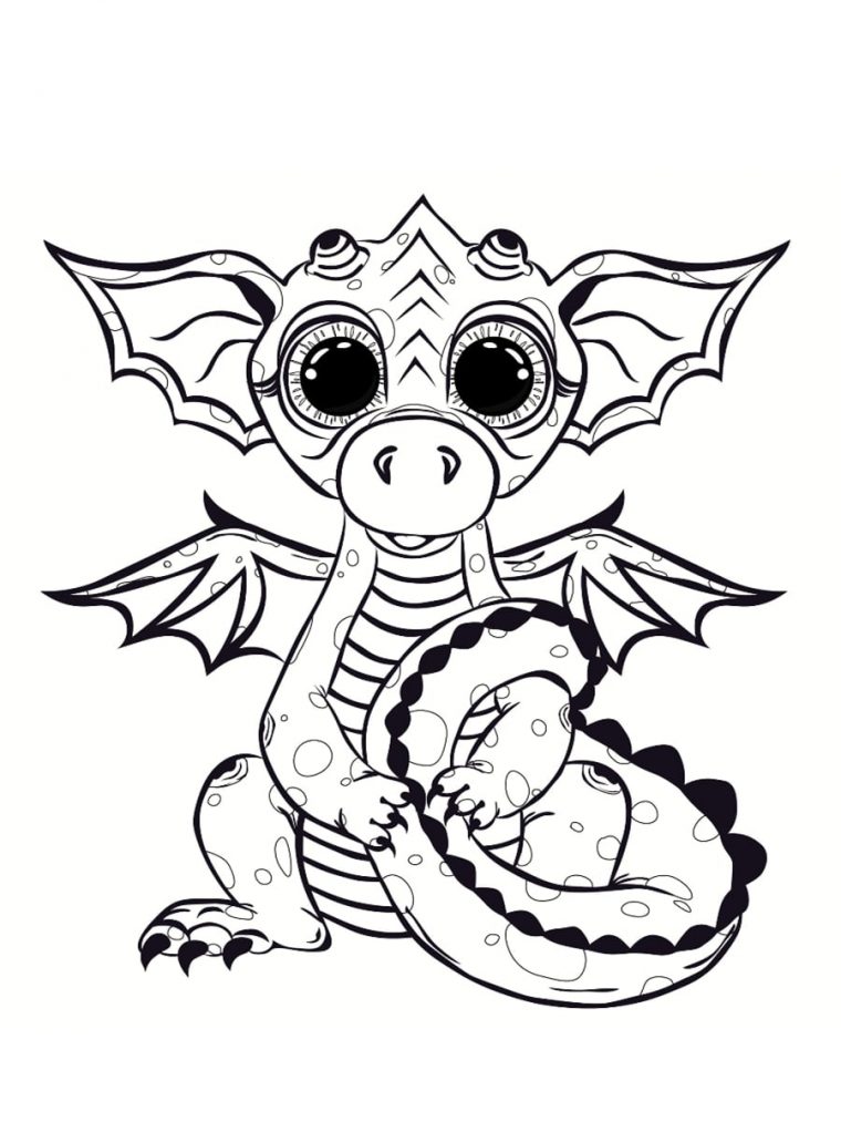 Coloriage Dragon : 40 Dessins À Imprimer Gratuitement pour Dessin A Colorier Facile Qui Crache Du Feu