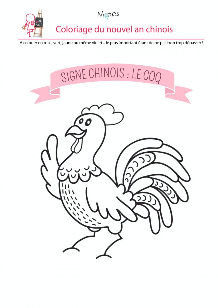 Coloriage Du Calendrier Chinois : Le Coq | Momes à Animaux Du Zodiaque Chinois Coloriage Coloriage Du Calendrier Chinois : Le Coq | Momes à Animaux Du Zodiaque Chinois Coloriage