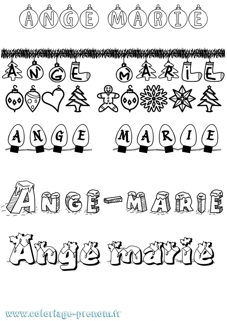 Coloriage Du Prénom Ange-Marie : À Imprimer Ou Télécharger Facilement encequiconcerne Dessin Anime Avec Une Souri Anne 90
