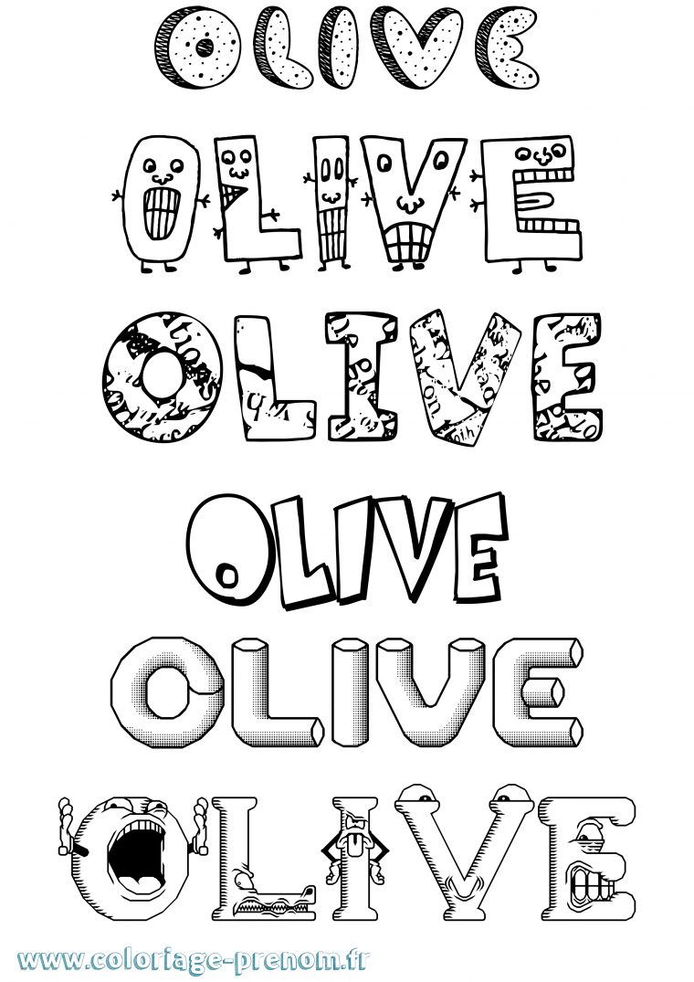 Coloriage Du Prénom Olive : À Imprimer Ou Télécharger Facilement serapportantà Coloriage Maternelle Pdf 3D