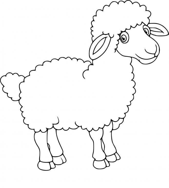 Coloriage D'Un Agneau À Imprimer Sur Coloriage De pour Dessin A Colorier Facile Qui Court
