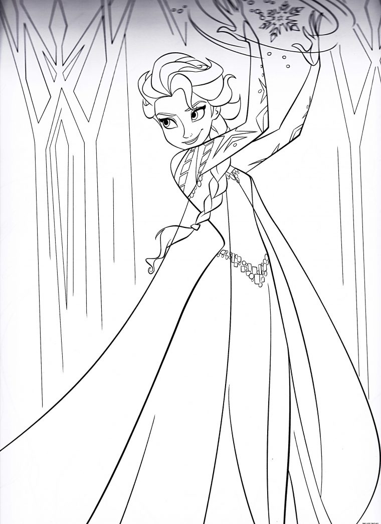 Coloriage Elsa À Imprimer / Coloriage Anna Reine Des Neiges De Face intérieur Dessin Coloriage A Imprimer Reine Des Neiges