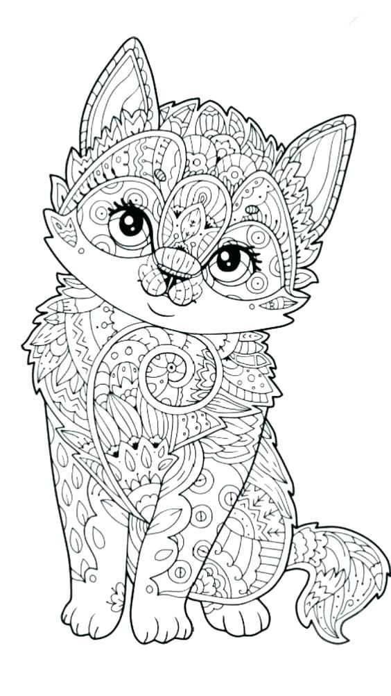 Coloriage Enfant Mandala | Coloriage | Cute Animal Coloring Pages, Cat concernant Coloriage Mandala Kawaii