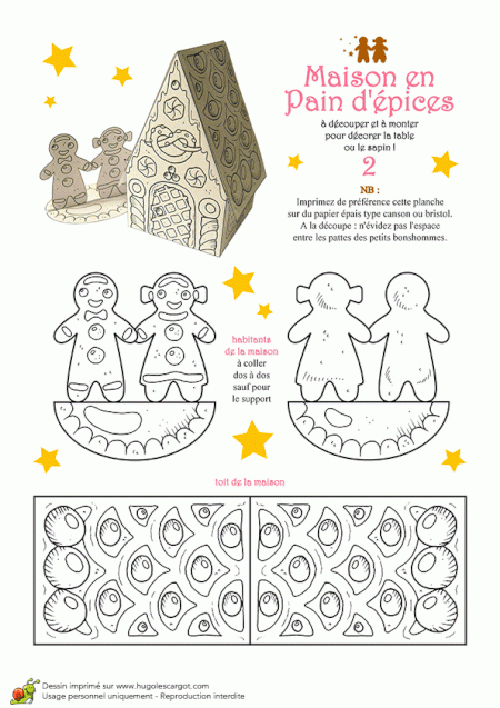 Coloriage Et Activités Noël Tendresse, Décorations Pour La Maison Pain serapportantà Décoration De Noël Hugo L'Escargot