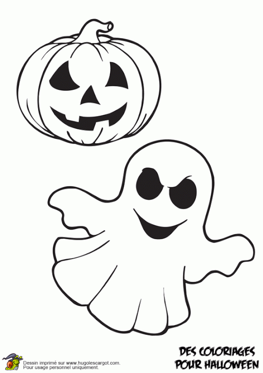 Coloriage Fantome Et Citrouille | Halloween Coloring, Halloween pour Hugo L'Escargot Bricolage Halloween