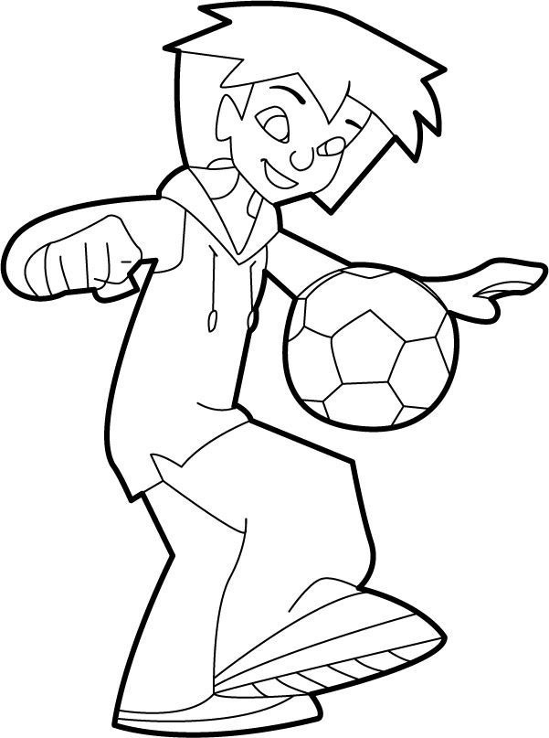 Coloriage Foot 2 Rue 1 - Coloriage Foot 2 Rue - Coloriages Dessins Animes dedans Foot Dessin Anime