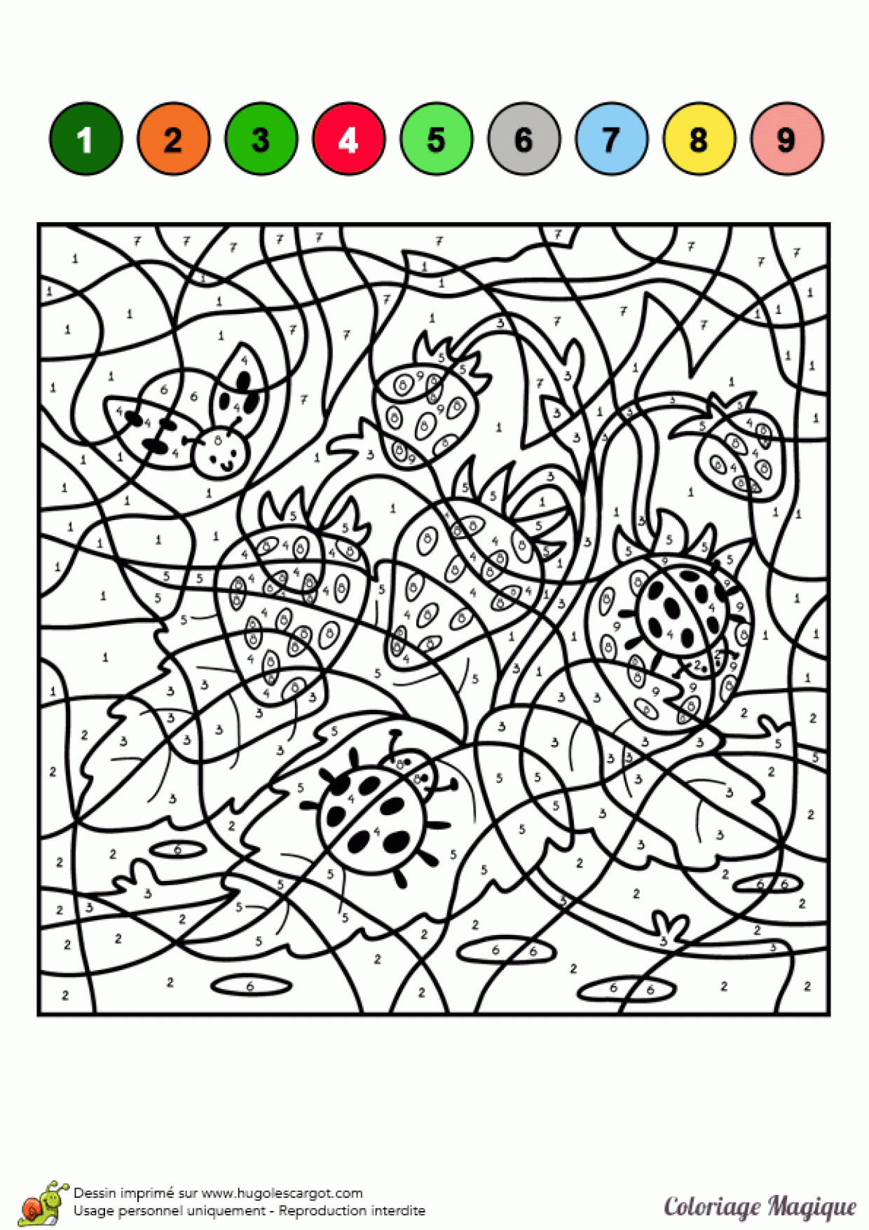 Coloriage Fr: Coloriage Magique Fruits Maternelle concernant Coloriage Magique Ps