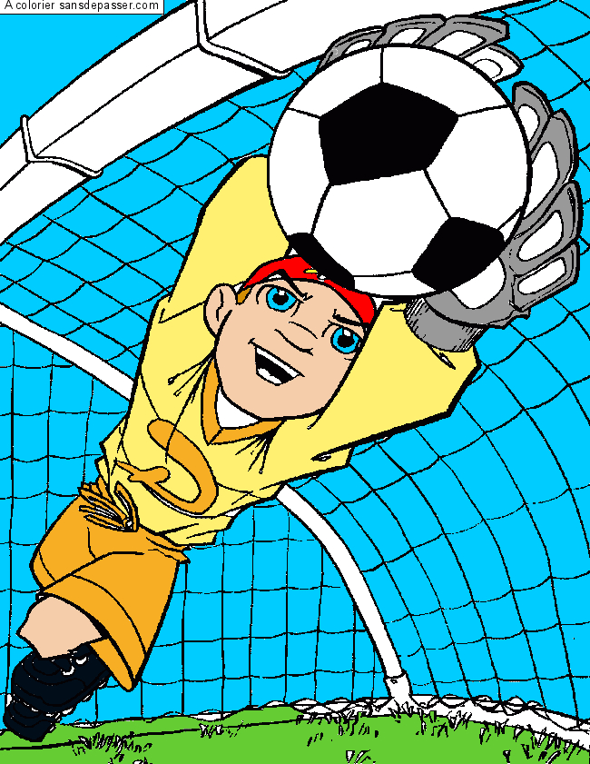 Coloriage Gardien De But Sans Depasser à Foot Dessin Anime