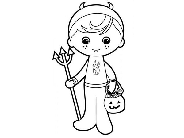 Coloriage Halloween : Le Petit Diable à Diable Dessin Facile Coloriage Halloween : Le Petit Diable à Diable Dessin Facile