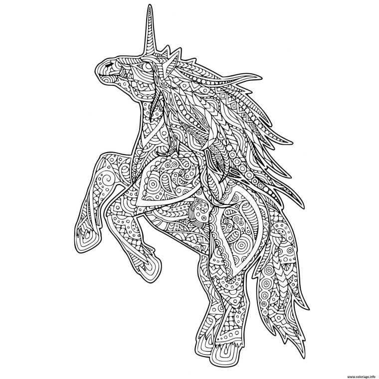 Coloriage Licorne Mandala 2 Pour Adulte Dessin Licorne À Imprimer serapportantà Coloriage En Ligne Pour Adulte