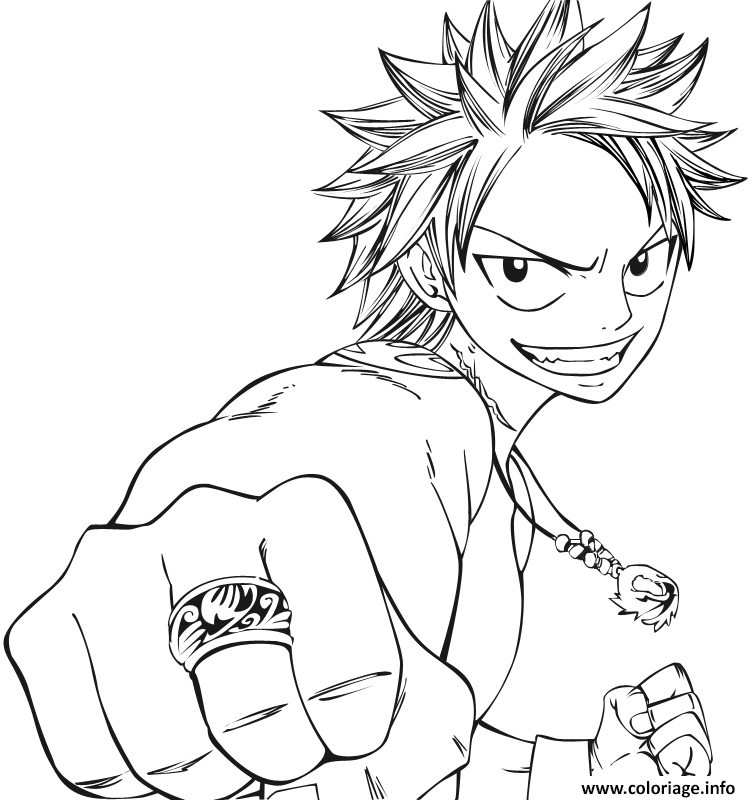 Coloriage Line Art Natsu By Ichigo Da Dessin À Imprimer | Coloriage destiné Mini Manga A Imprimer