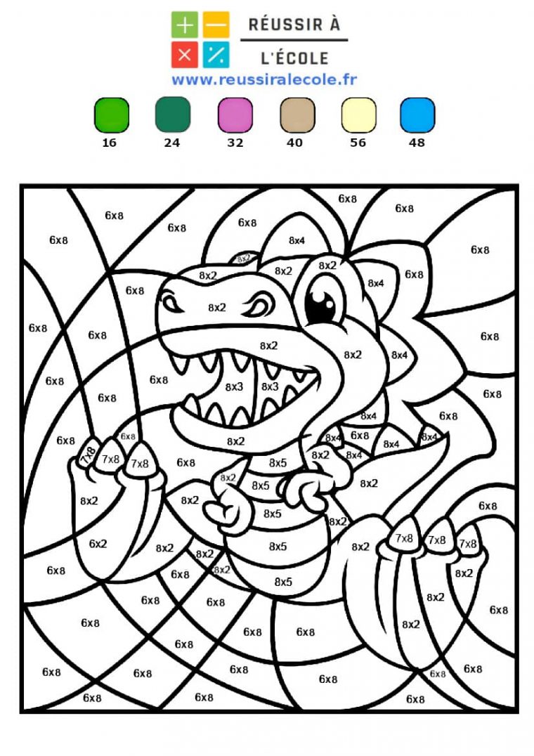 Coloriage Magique 6Eme Multiplication / Coloriages Multiplications A 3 pour Coloriage Magique 6 Eme