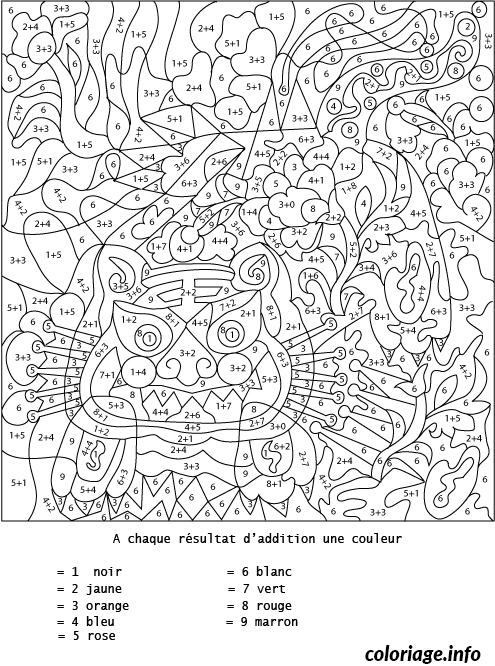 Coloriage Magique Addition 1 Dessin Magique Addition À Imprimer pour Coloriage Magique Pdf