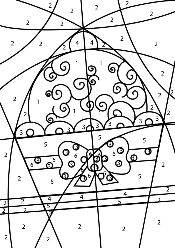 Coloriage Magique Beau Cadeau De Noël encequiconcerne Coloriage Magique 1 À 4