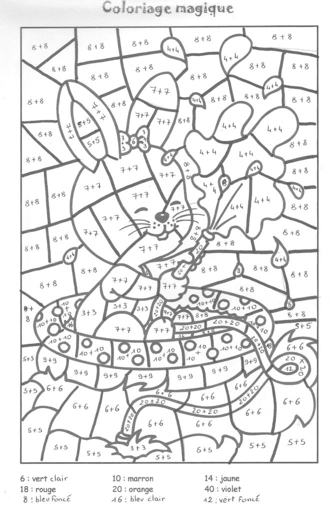 Coloriage Magique Ce1 – Coloriage Magique Addition Ce1 Pdf serapportantà Ce1 Coloriage Magique