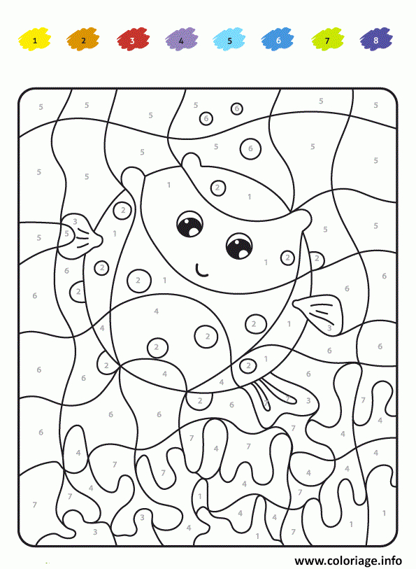 Coloriage Magique Ce1 Poisson Globe Dans La Mer Dessin Magique À Imprimer dedans Coloriage Animaux 10 Ans