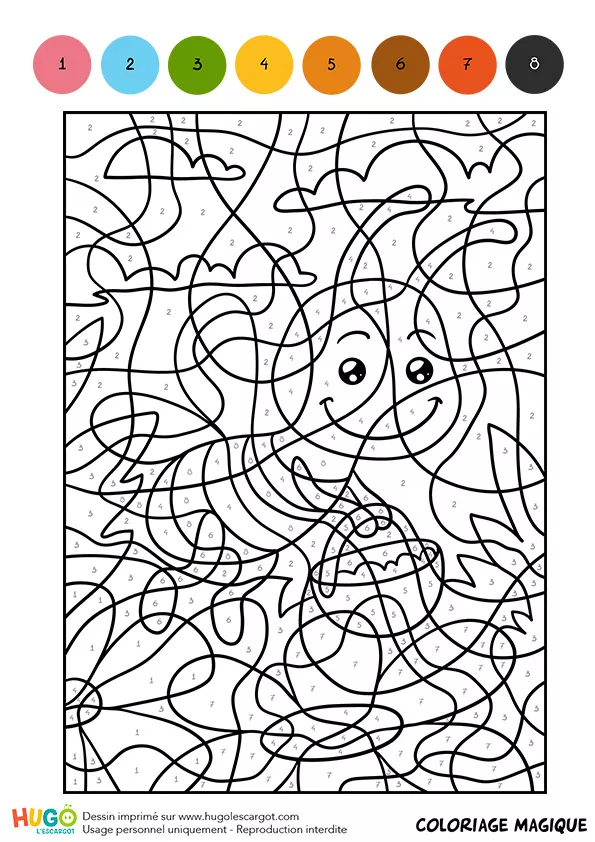 Coloriage Magique Cm1, Une Abeille Butineuse | Coloriage Magique intérieur Dessin A Imprimer Coloriage Magique