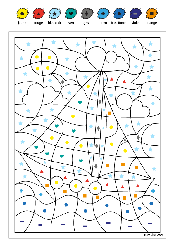 Coloriage Magique, Formes Et Couleurs – Turbulus, Jeux Pour Enfants dedans Dessin A Imprimer Coloriage Magique