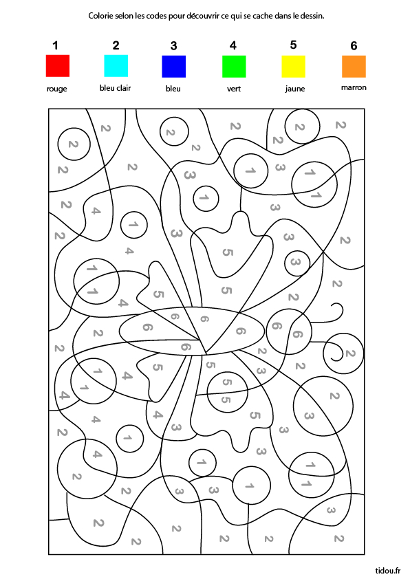 Coloriage Magique, Le Papillon – Tidou.fr destiné Coloriage Magique 1 À 4 Coloriage Magique, Le Papillon – Tidou.fr destiné Coloriage Magique 1 À 4