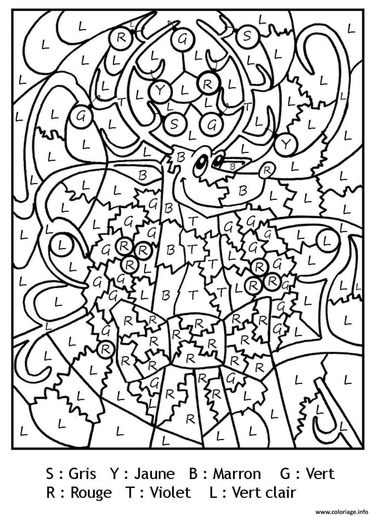 Coloriage Magique Lettre Renne De Noel Dessin Magique Noel À Imprimer pour Coloriage Magique Pdf