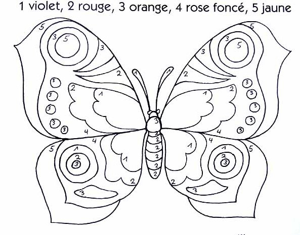Coloriage Magique Papillon encequiconcerne Coloriage Magique Papillon