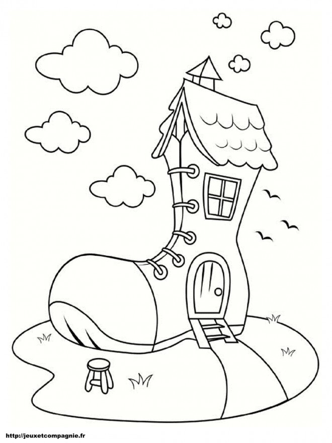 Coloriage Maisons Gratuit À Imprimer Liste 20 À 40 à Coloriage Maison Avec Animlaux